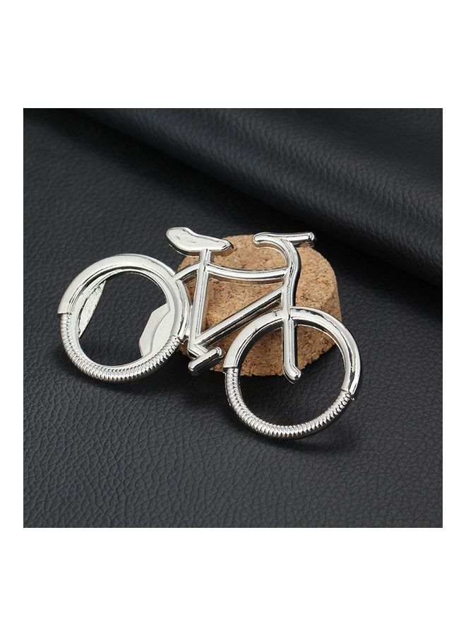 NIBEMINENT Cute Metal Bicycle Bottle Opener Silver - Image 3