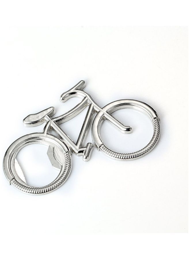 NIBEMINENT Cute Metal Bicycle Bottle Opener Silver - Image 2