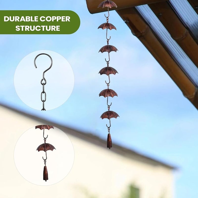 موديل مظلة سلسلة المطر مزاريب مزراب لتزيين حديقة الفناء المناظر الطبيعية - Image 2