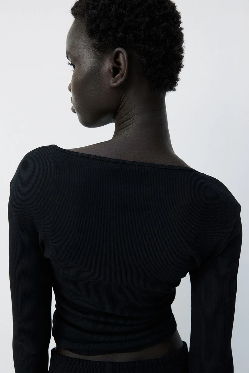 H&M Ribbed Jersey Top
