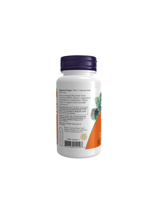 now Supplements Boron 3 Mg (Bororganic Glycine) Structural Support* 100 Veg Capsules - Image 4