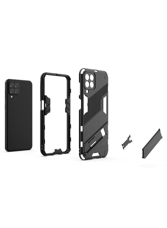 اس-توب جراب لهاتف Samsung Galaxy M33 5G Punk Armor 2 في 1 PC + جراب هاتف مقاوم للصدمات من مادة TPU مع حامل غير مرئي - Image 3