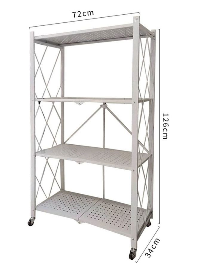 AGD 4-Layer Kitchen Storage Racks White - Image 4