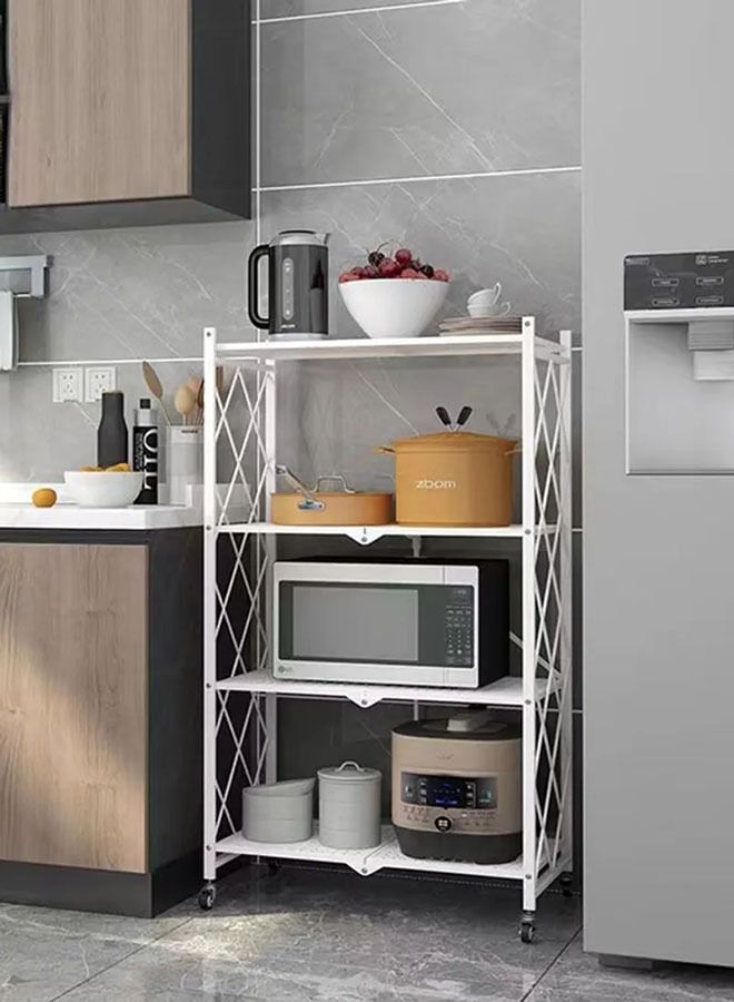 AGD 4-Layer Kitchen Storage Racks White - Image 1