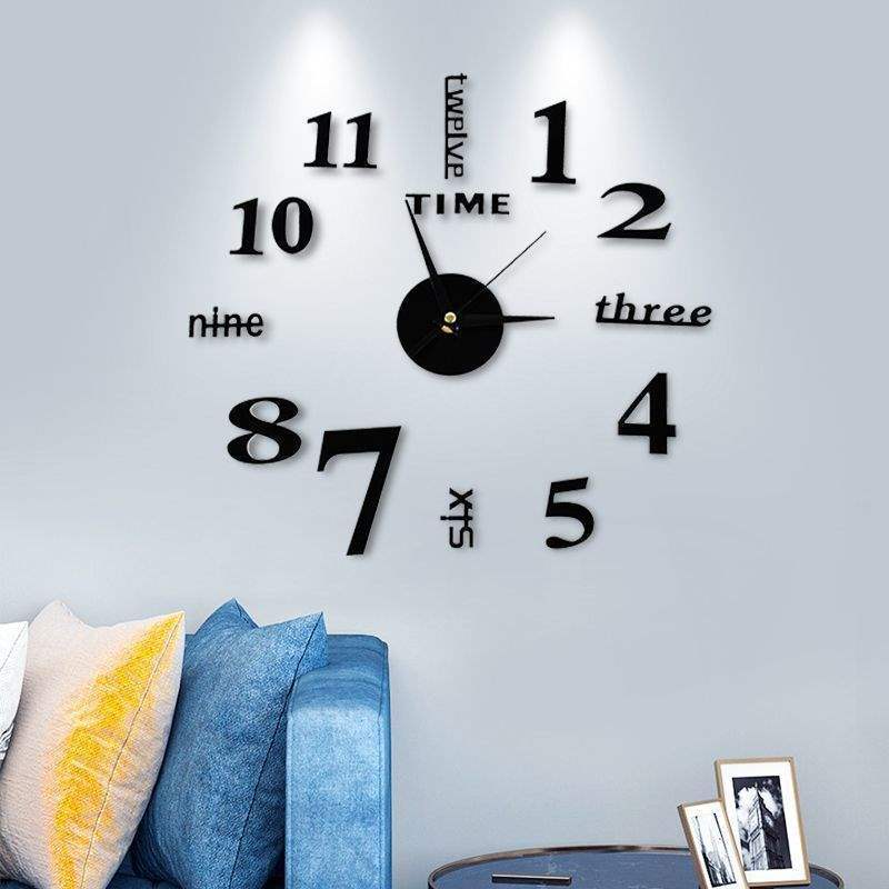 Creative Wall Clock Modern Art Large Living Room Clock Home Diy Personality Fashion Digital Clock Wall Watch Specialty - Image 3