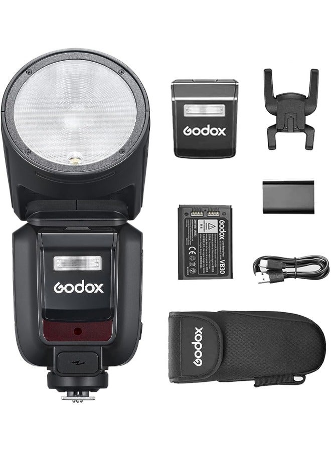 Godox Godox V100S V100-S Round Head Camera Flash Speedlite for Sony Cameras TTL HSS 1/8000s 2.4G 100Ws with Toch Screen (V100 S) - Image 1