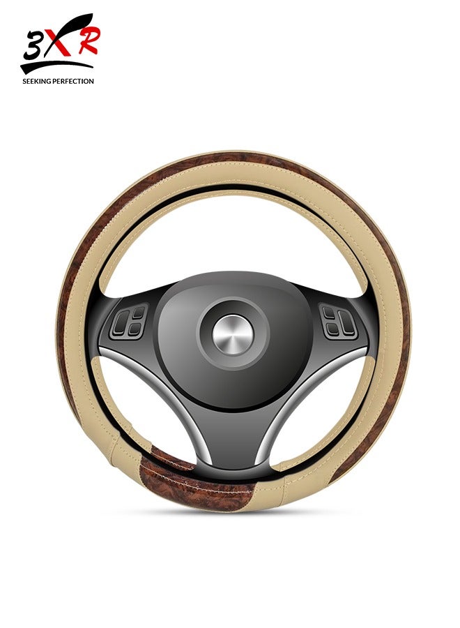 3XR Car Steering Cover Good Grip Dual Tone Steering Wheel Cover Decoration For Universal Cars 3XR-H3144 - Image 1