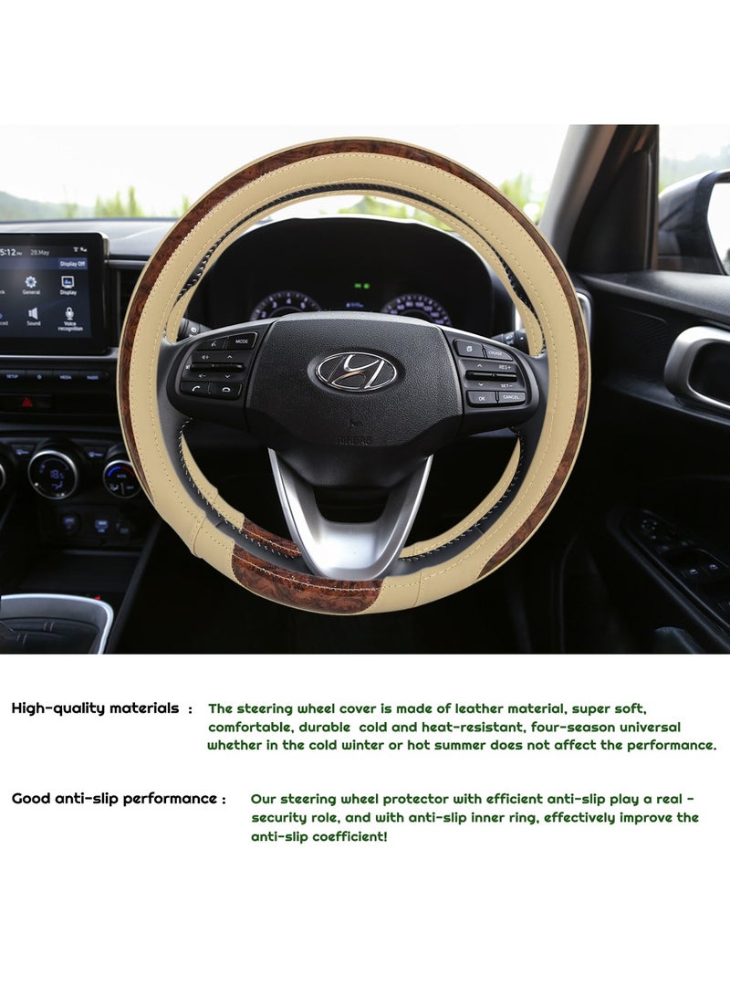 3XR Car Steering Cover Good Grip Dual Tone Steering Wheel Cover Decoration For Universal Cars 3XR-H3144 - Image 5