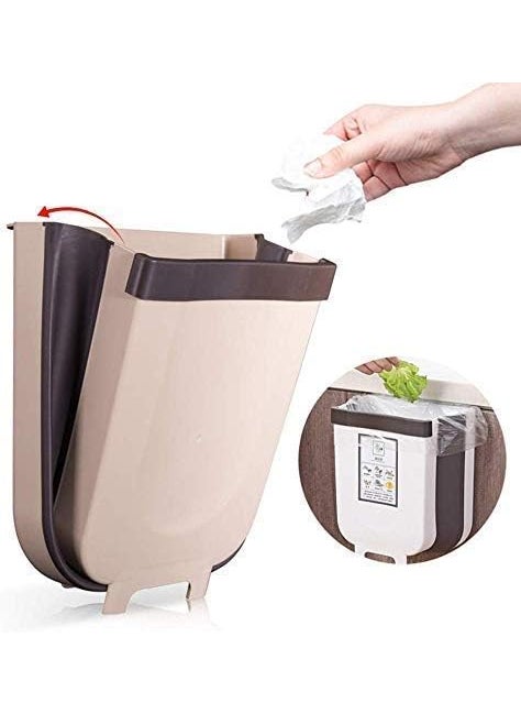 Divik DIVIK Waste Collection Bin Kitchen Cabinet Door Hanging Trash Can Collapsible Dust Bin Wall Mounted Folding Trash Bin Multifunction Trash Holder Boxes 1Pcs  - Image 1