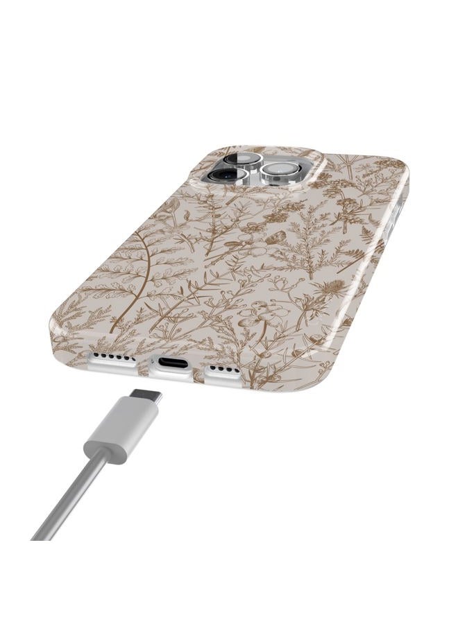Casely iPhone 15 Pro Max Case | Beige Garden | Neutral Floral | Classic Ultra Slim Case Design | Compatible with MagSafe - Image 5
