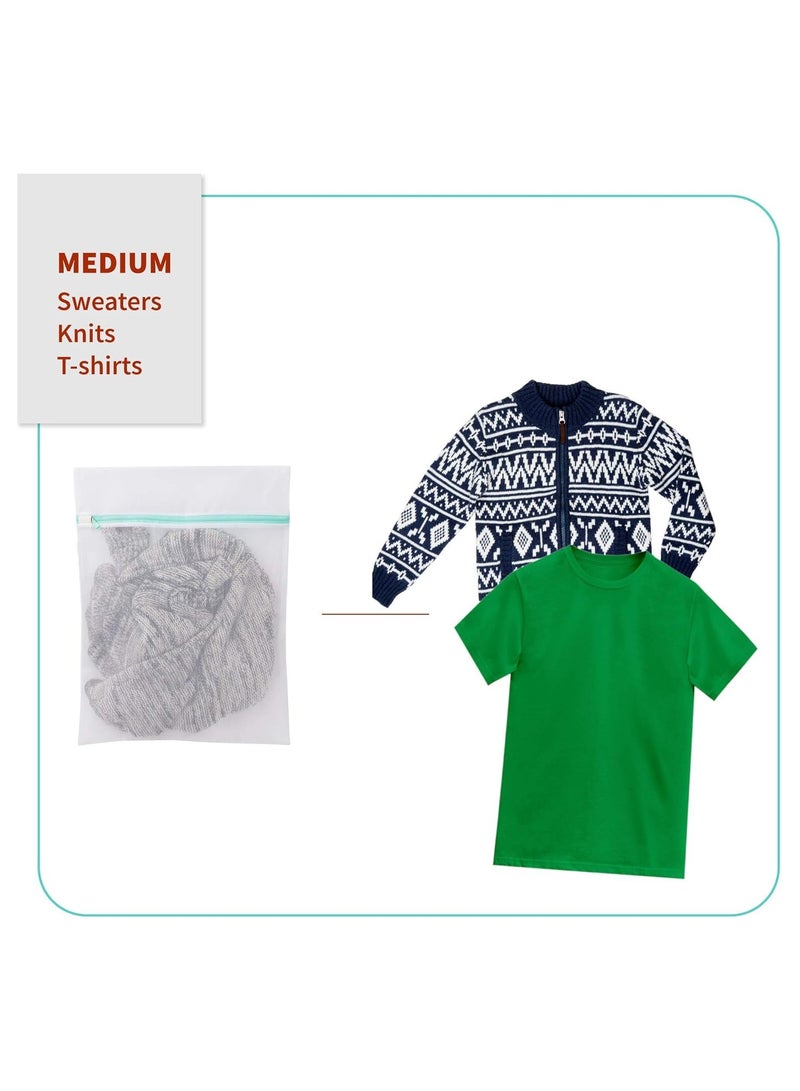 حقيبة غسيل شبكية للملابس الرقيقة، أكياس غسيل للملابس الداخلية والملابس الداخلية، حقيبة تنظيم المكياج، مقاس وسط، 40*50 سم - Image 2