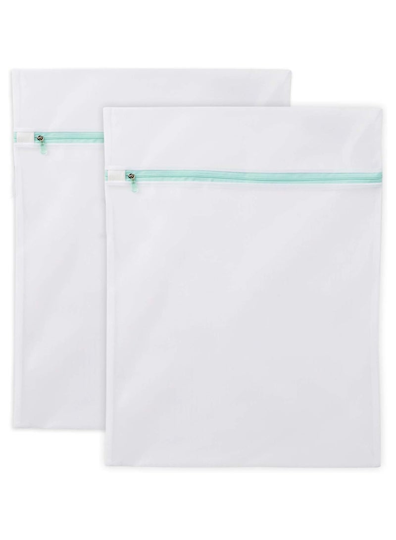 حقيبة غسيل شبكية للملابس الرقيقة، أكياس غسيل للملابس الداخلية والملابس الداخلية، حقيبة تنظيم المكياج، مقاس وسط، 40*50 سم - Image 5