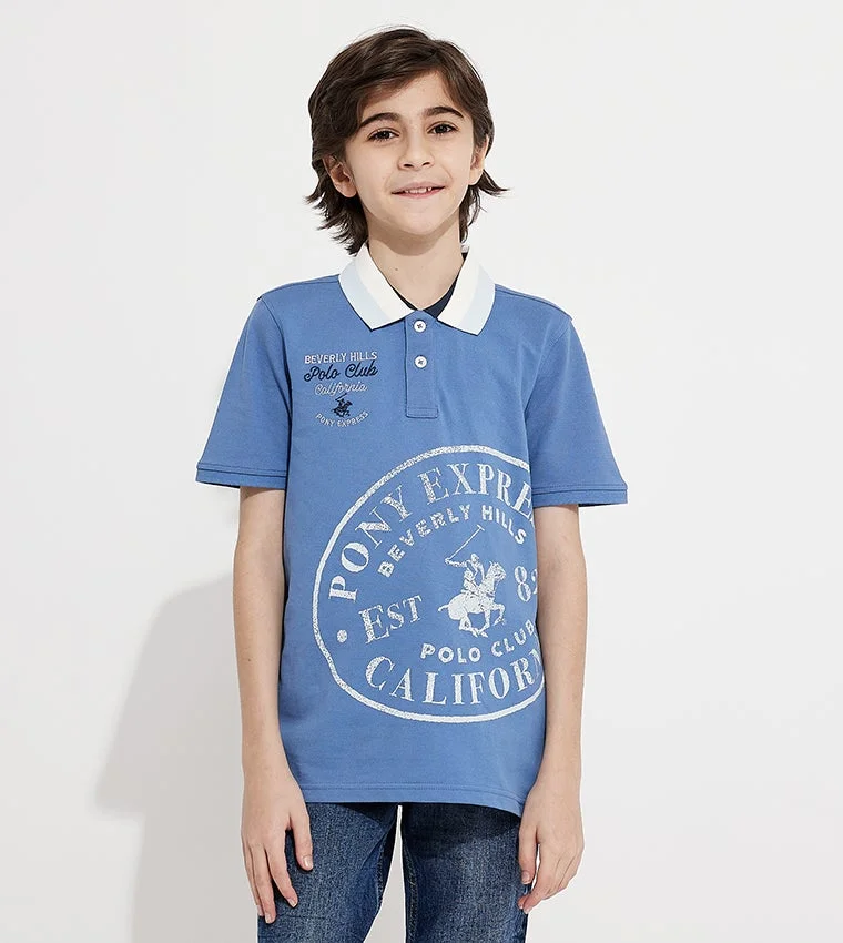 Beverly Hills Polo Club Printed Short Sleeves Polo T-Shirt