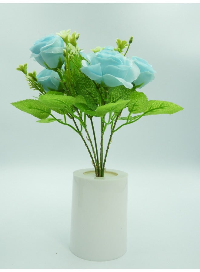 بابازام زهور صناعية LED من بلو روز تعمل بالبطارية للزينة  ۳۱x۹x۹cm  - Image 3