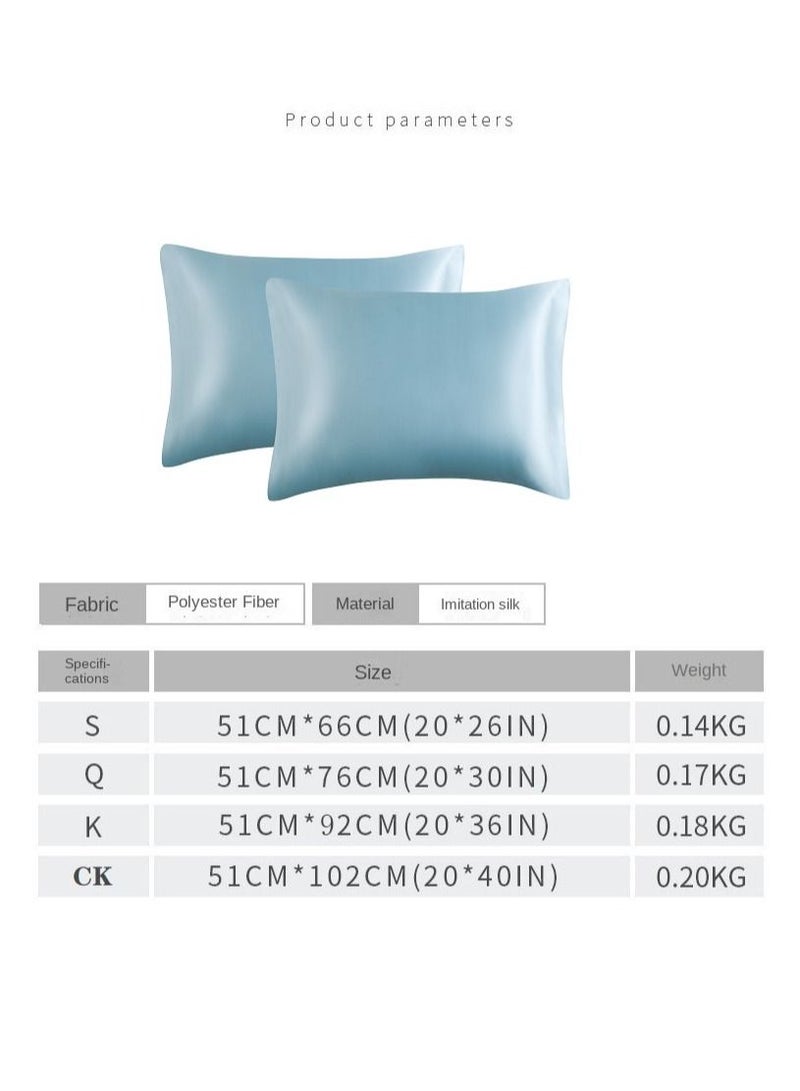 Y&D 2-Piece Simple Solid Colour Pillow Case Cover  - Image 2