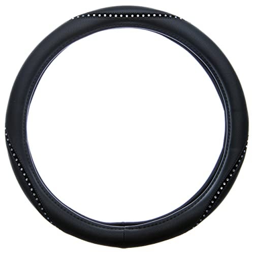 Custom Accessories Bling Rope Steering Wheel Cover, Vegan Leather Car Accessories for Cars, Trucks, SUVs, Interior Car Accessories, Rhinestone Auto Accessories - Black - Image 2