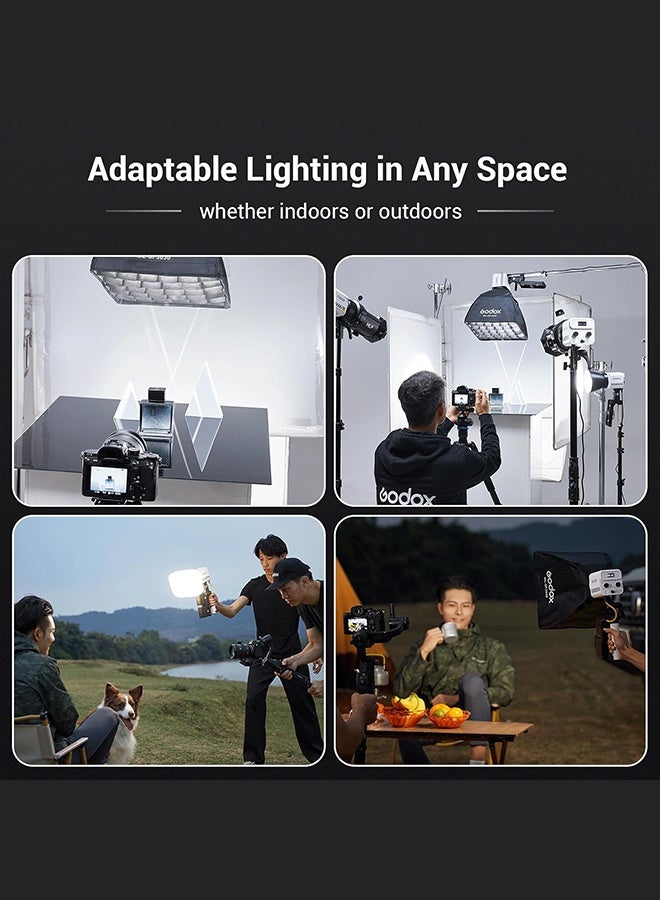 Godox ML60IIBi 70W Bi-Color COB LED Video Light,2800K-6500K CRI 96+/TLCI 97+,Built-in 11 Lighting Effects,App Control Photography Lighting - Image 2