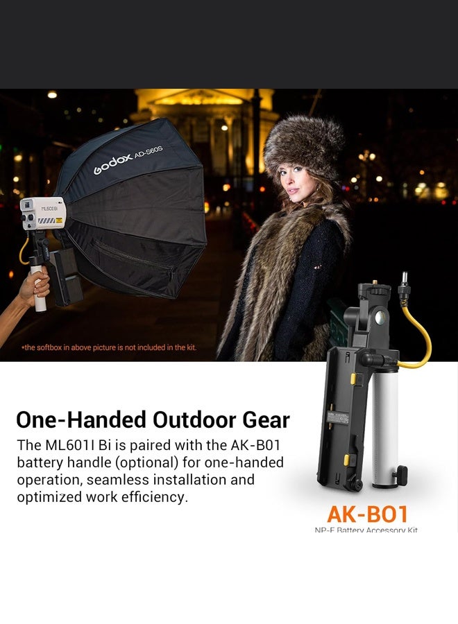 Godox ML60IIBi 70W Bi-Color COB LED Video Light,2800K-6500K CRI 96+/TLCI 97+,Built-in 11 Lighting Effects,App Control Photography Lighting - Image 4