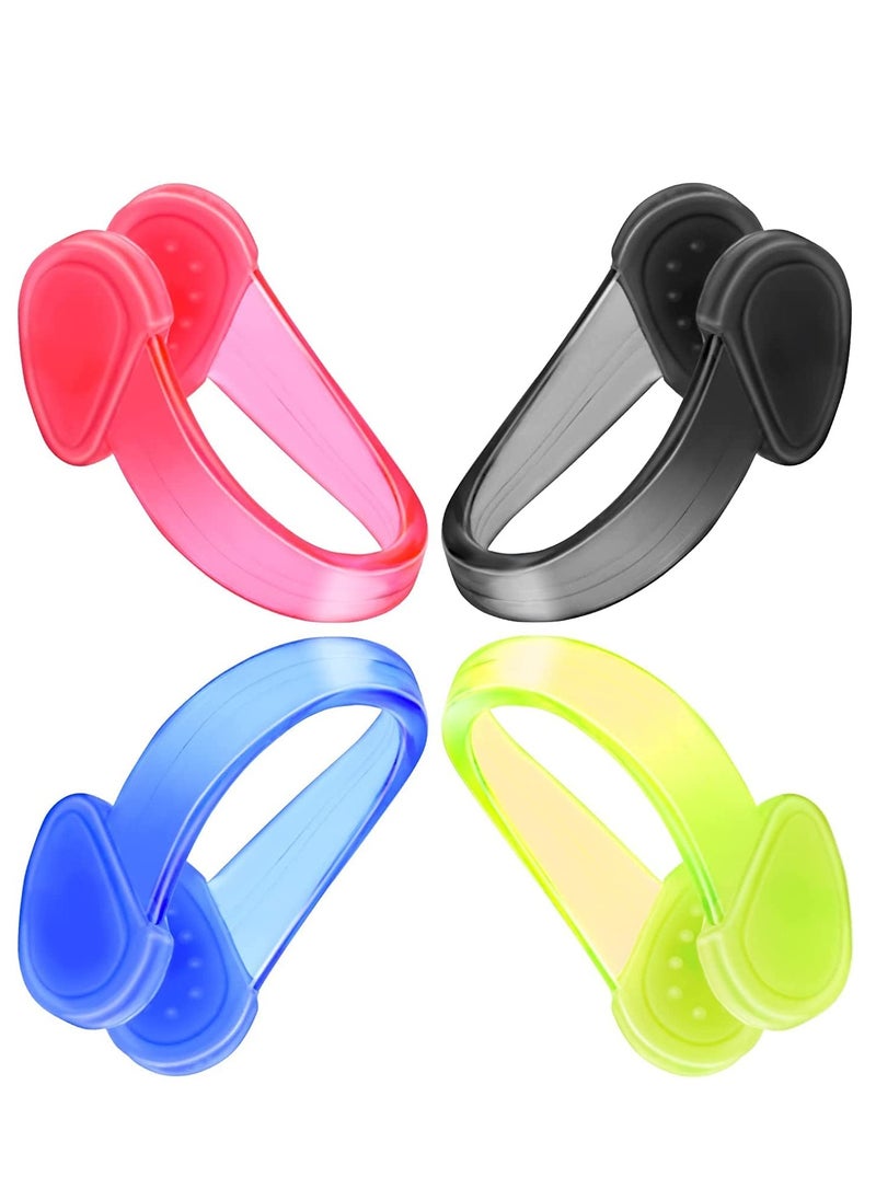 Generic Swimming Nose Clips for Kids, Waterproof Silicone Swimming Nose Clip for Adults, Nose Plugs for Training Protector Water Sport Beginners 4Pcs  - Image 1