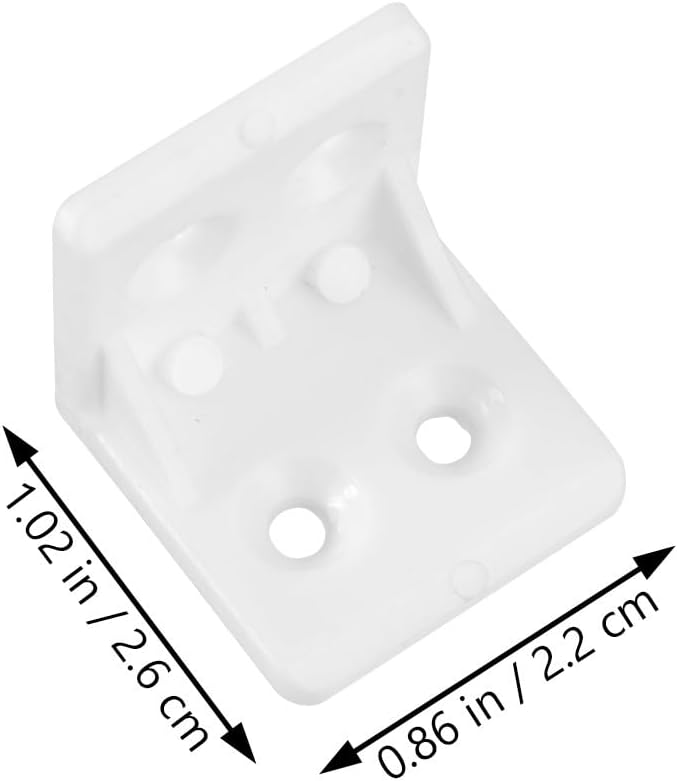 20 قطعة من دعامات رفوف الزاوية البلاستيكية القائمة مع مسامير لدعم خزائن الأثاث - Image 3