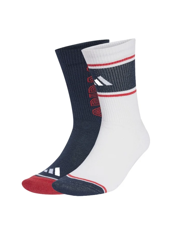 adidas Crw Spwblock 2P White Training Socks For Unisex 10K - 11.5K
