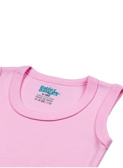 Babies Basic BabiesBasic 100% Super Combed Cotton, Sleeveless Bodysuit, for New Born to 24months. Set of 3, Pink, Lavender, L.Pink  - Image 5