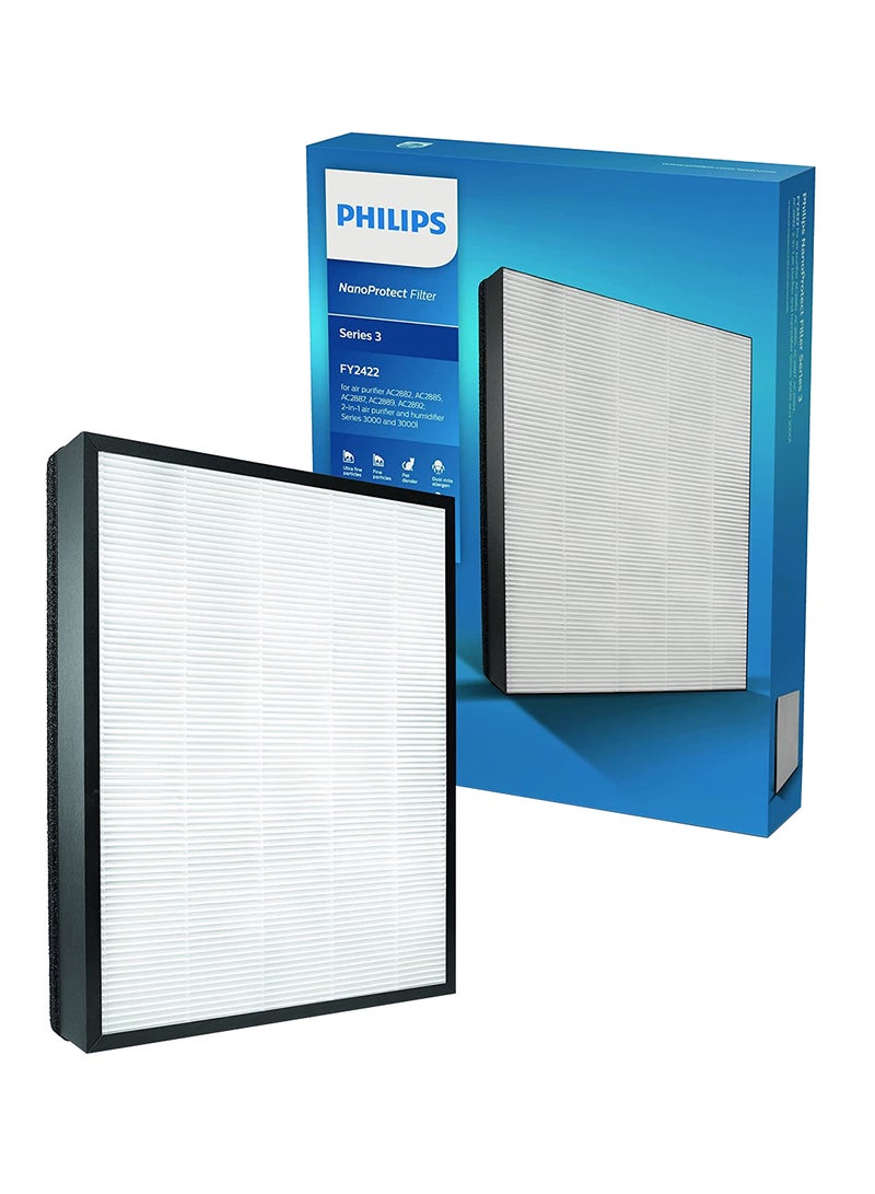 Philips Genuine Air Purifier Filter Replacement FY2422/30 - Nano Protect HEPA, Up to 24 Months Lifetime, For AC2887/AC2889/AC3829 FY2422/30 White/Grey/Black - Image 3