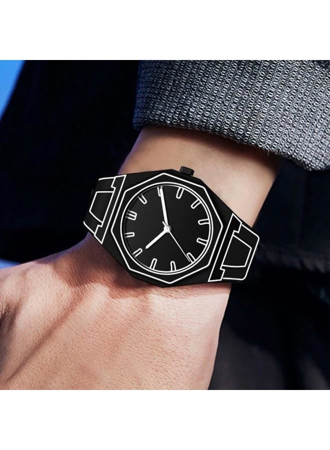 Fanmis Men's Anime-Inspired Fashion Sketch Wristwatch Minimalist Creative Wormhole Design Stylish and Durable Timepiece for Men's Sports Watch, B Orange - Image 3