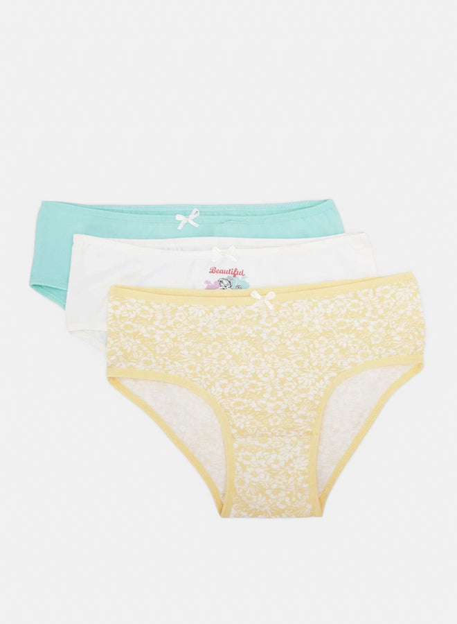 Carina Pack of 3 Colored Brief Panties - Image 1