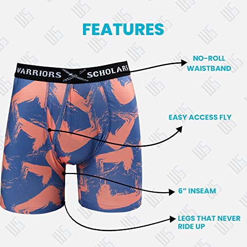 Warriors & Scholars Boxer Briefs For Men Pack Of 6, Ultra Soft, Breathable Quick Dry, Moisture-Wicking Mens Underwear, AM15F XL - Image 5