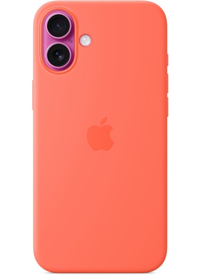 ابل  iPhone 16 Plus Silicone Case With MagSafe – Tangerine - Image 4
