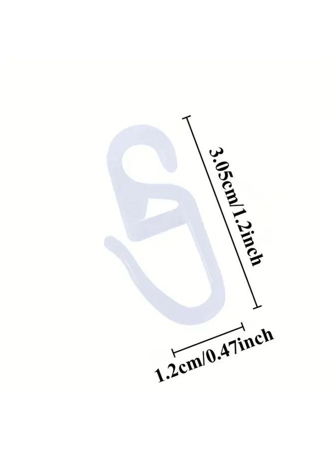 30pcs Transparent Plastic Curtain Hooks Durable Easy Install Wall Mount for Home Decor - Image 5