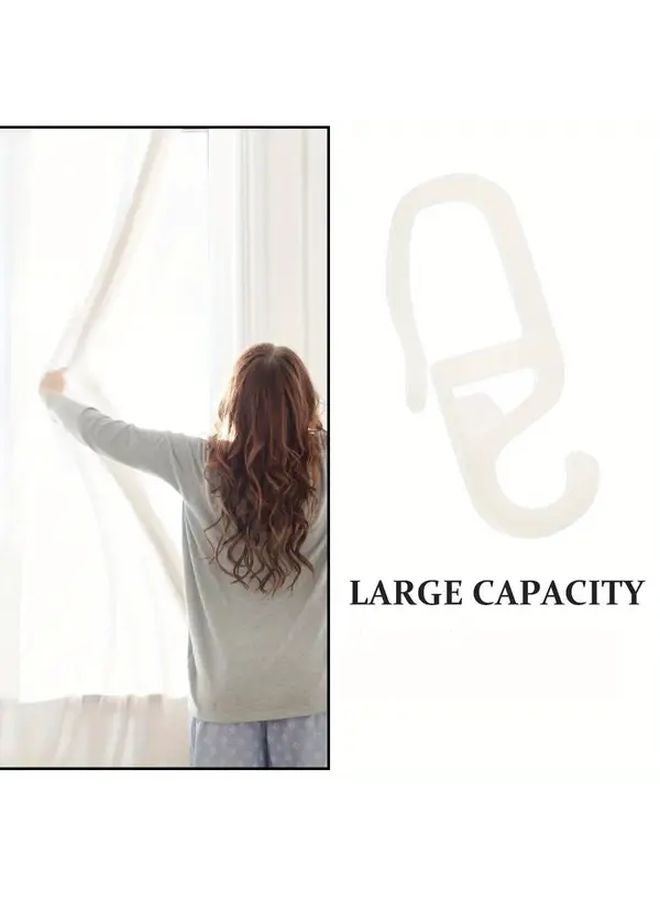 30pcs Transparent Plastic Curtain Hooks Durable Easy Install Wall Mount for Home Decor - Image 4