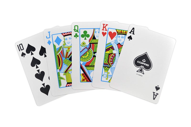 Copag 4-Color Legacy Design 100% Plastic Playing Cards  Poker Size (Standard) Regular Index Red/Blue Double Deck Set - Image 5