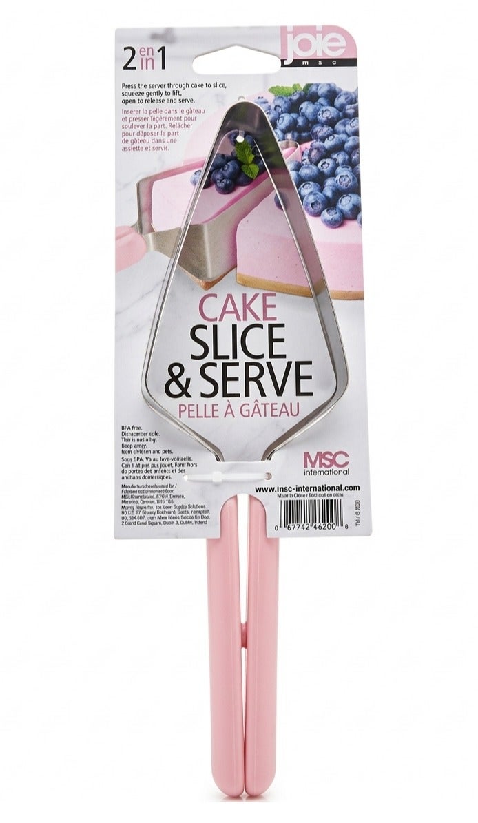 Joie MSC Joie Cake Slice & Serve 2 in 1 Cake Server Stainless Steel Cake Cutter and Serving Tool with Ergonomic Handle for Cake Pastry Dessert Pizza Slice Kitchen Baking Tool - Image 2