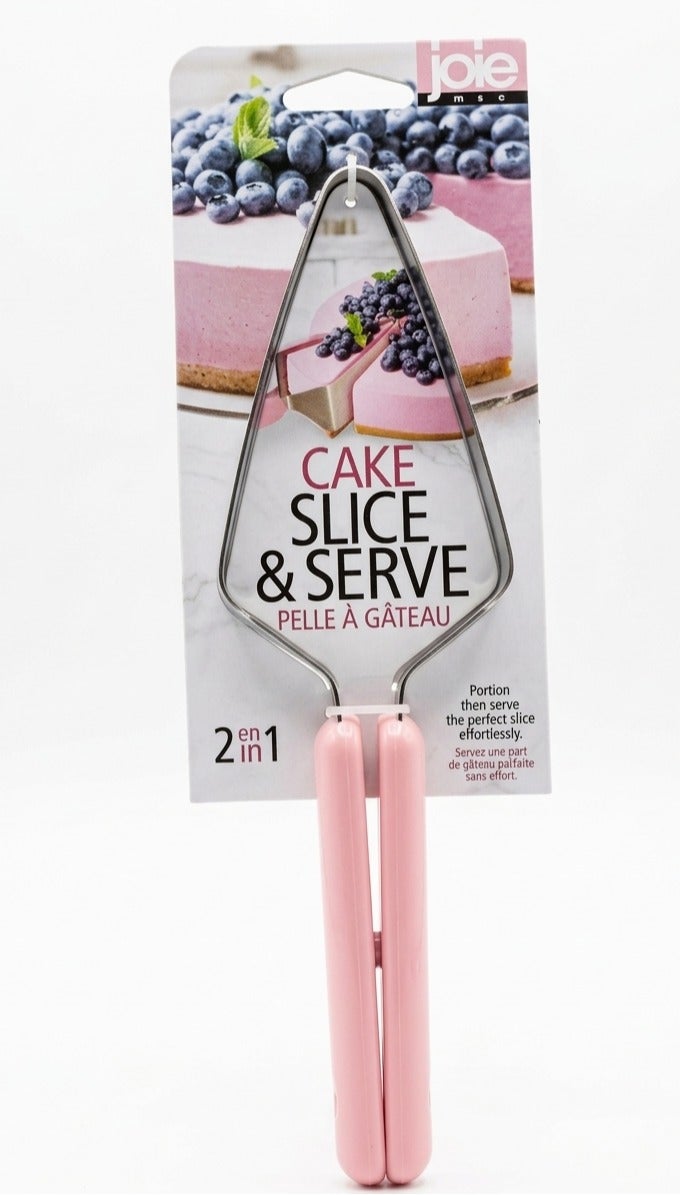 Joie MSC Joie Cake Slice & Serve 2 in 1 Cake Server Stainless Steel Cake Cutter and Serving Tool with Ergonomic Handle for Cake Pastry Dessert Pizza Slice Kitchen Baking Tool - Image 1