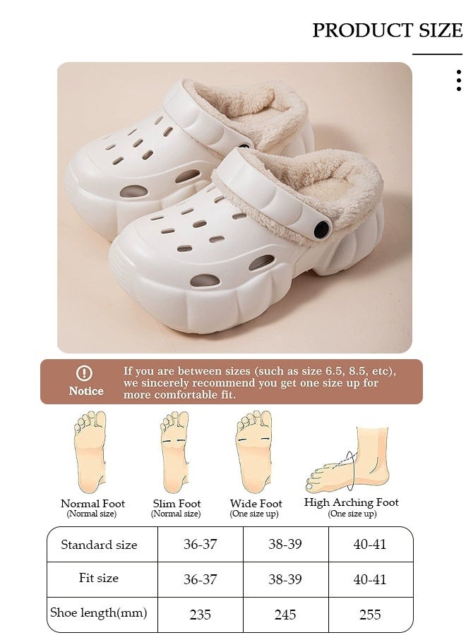 DUNISO House Slippers for Women,Washable Lined Clogs, Fashion Warm Shoes with Thick Sole, Comfortable Home Fuzzy Slippers, Lightweight Non Slip House Shoes For Cozy Indoor Outdoor - Image 2