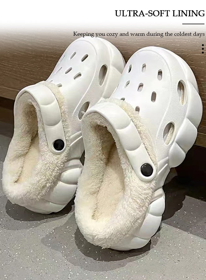 DUNISO House Slippers for Women,Washable Lined Clogs, Fashion Warm Shoes with Thick Sole, Comfortable Home Fuzzy Slippers, Lightweight Non Slip House Shoes For Cozy Indoor Outdoor - Image 3