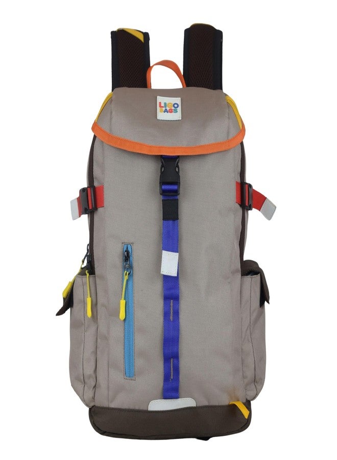 Ligo 18 Inch Ecole Backpack Bags for Boys & Girls | Suitable for 4th to Above Standard Kids (Beige) - Image 1