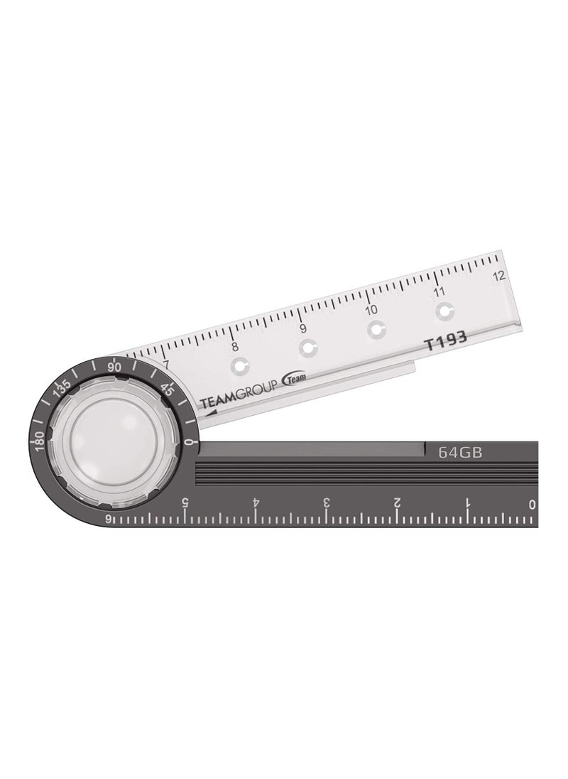 TeamGroup فلاشة T193 USB3.2 سعة 64 جيجابايت باللون الرمادي  - Image 2