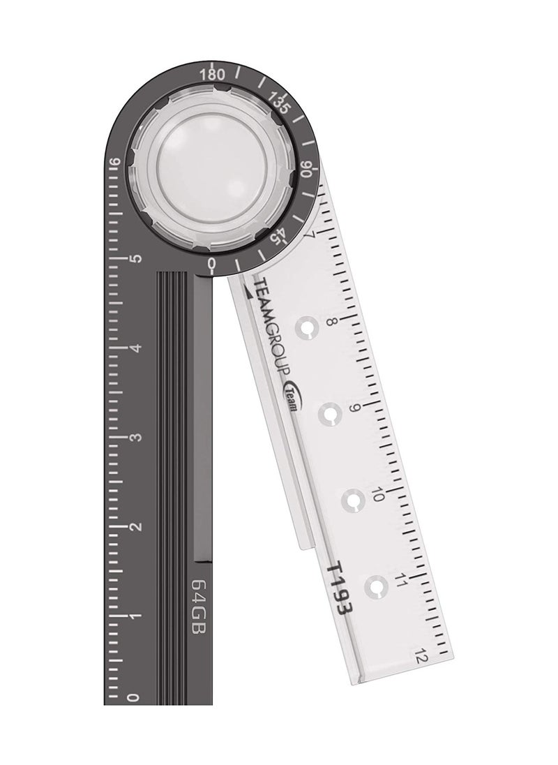 TeamGroup فلاشة T193 USB3.2 سعة 64 جيجابايت باللون الرمادي  - Image 3