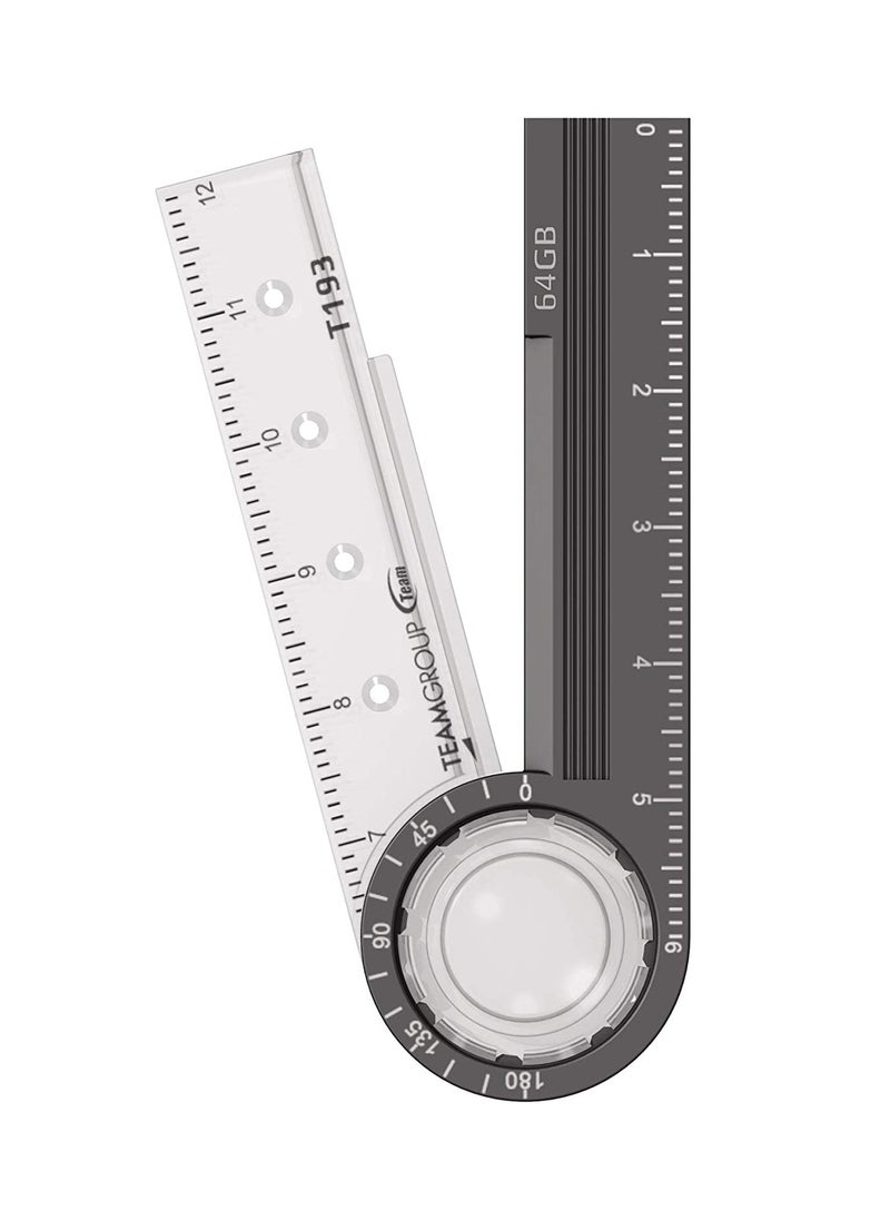 TeamGroup فلاشة T193 USB3.2 سعة 64 جيجابايت باللون الرمادي  - Image 1