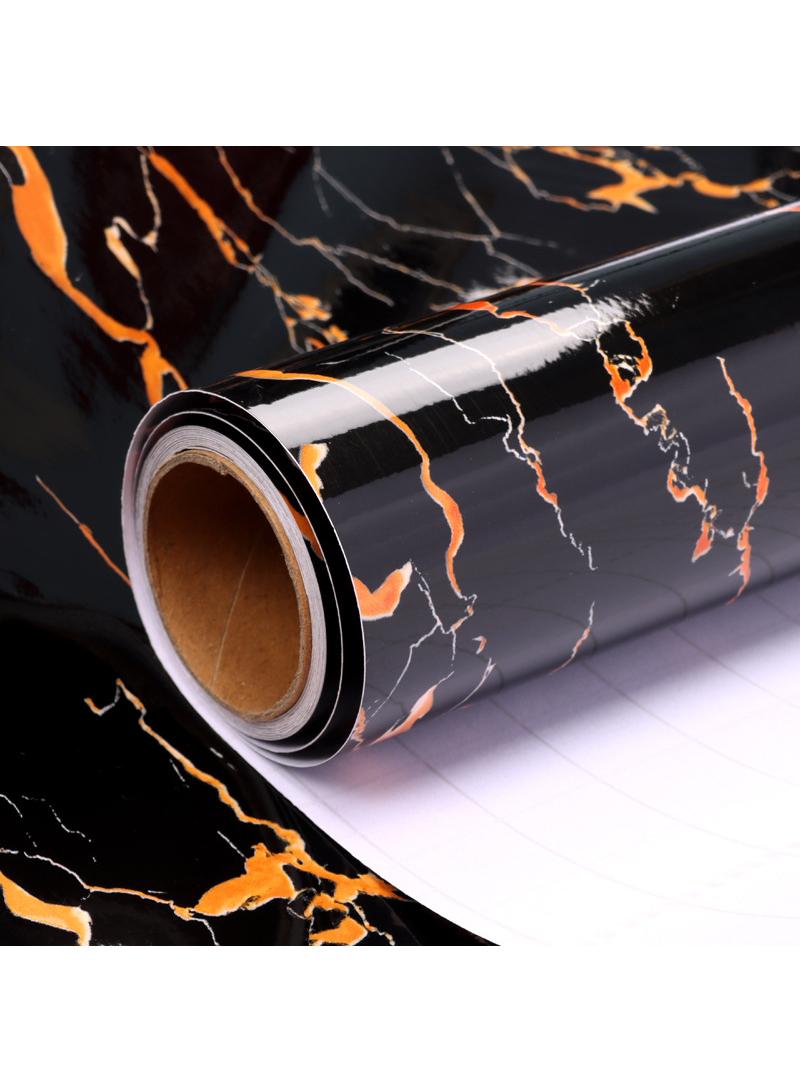 الأزرق جي دبليو الرخام ورقة 40x500cm ورق الجدران ذاتية اللصق للماء لمعان بولي كلوريد الفينيل الفينيل الغرانيت ورقة مضادة للنفط تغطية الأثاث كونترتوب المطبخ بطانة الجرف - Image 1