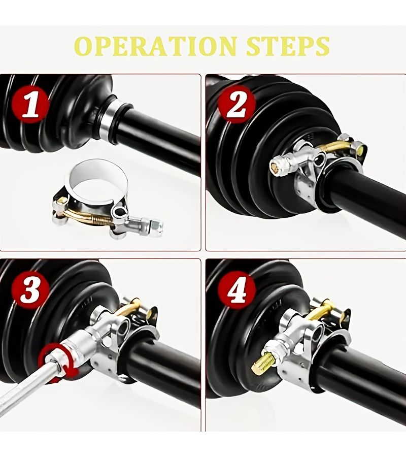 304 Stainless Steel T Bolt Hose Clamps 54 62mm 2 Pcs Radiator Pipe Kit - Image 5