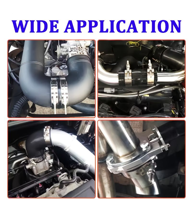304 Stainless Steel T Bolt Hose Clamps 54 62mm 2 Pcs Radiator Pipe Kit - Image 4