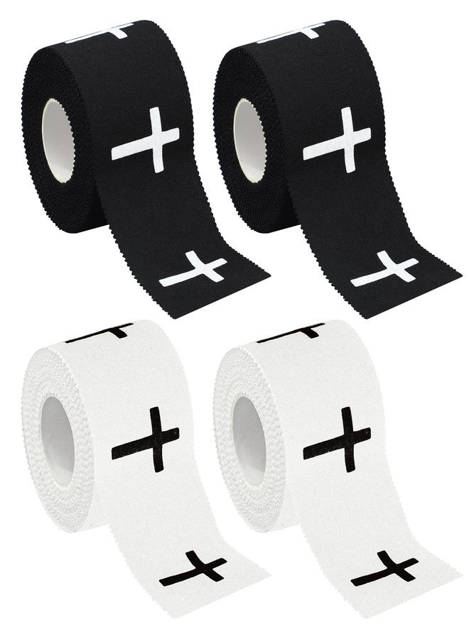 Fairooth - 4 x Christian Cross Bible Verses Black & White Cross Sports Wrist Band for Gymnastics, Tennis, Boxing and Other Sports, Also Used as First to First to - Image 1