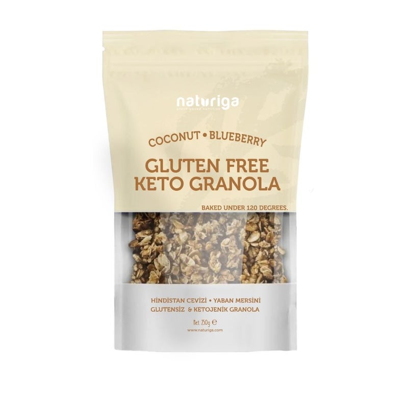 Naturiga Gluten Free Keto Granola / Coconut & Blueberry (250 Gr) - Image 1