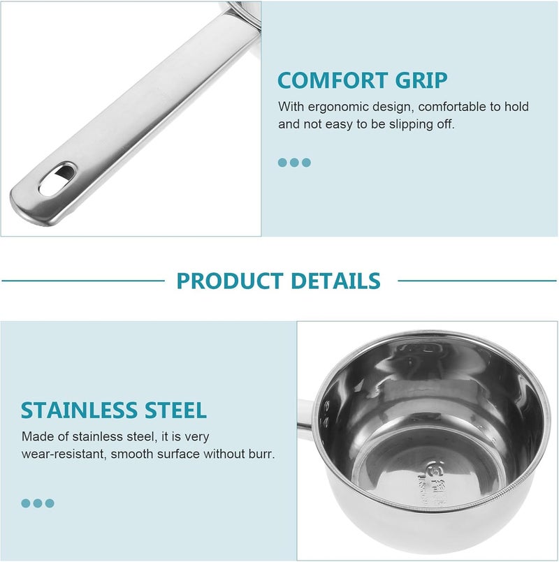 Stainless Steel Soup Ladle 14cm Thick Deepened Metal Water Ladle Kitchen Cooking Utensil for Serving Soup and Stews - Image 3