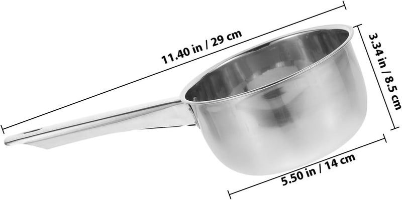 Stainless Steel Soup Ladle 14cm Thick Deepened Metal Water Ladle Kitchen Cooking Utensil for Serving Soup and Stews - Image 2