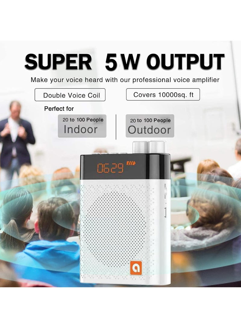 general Voice Amplifier with UHF Wireless Microphone Headset, 3200mAh Portable Bluetooth Personal Voice Amplifier for Teachers, Fitness Instructors, Tour Guides, Classroom Speakers, and Outdoor Use - Image 2